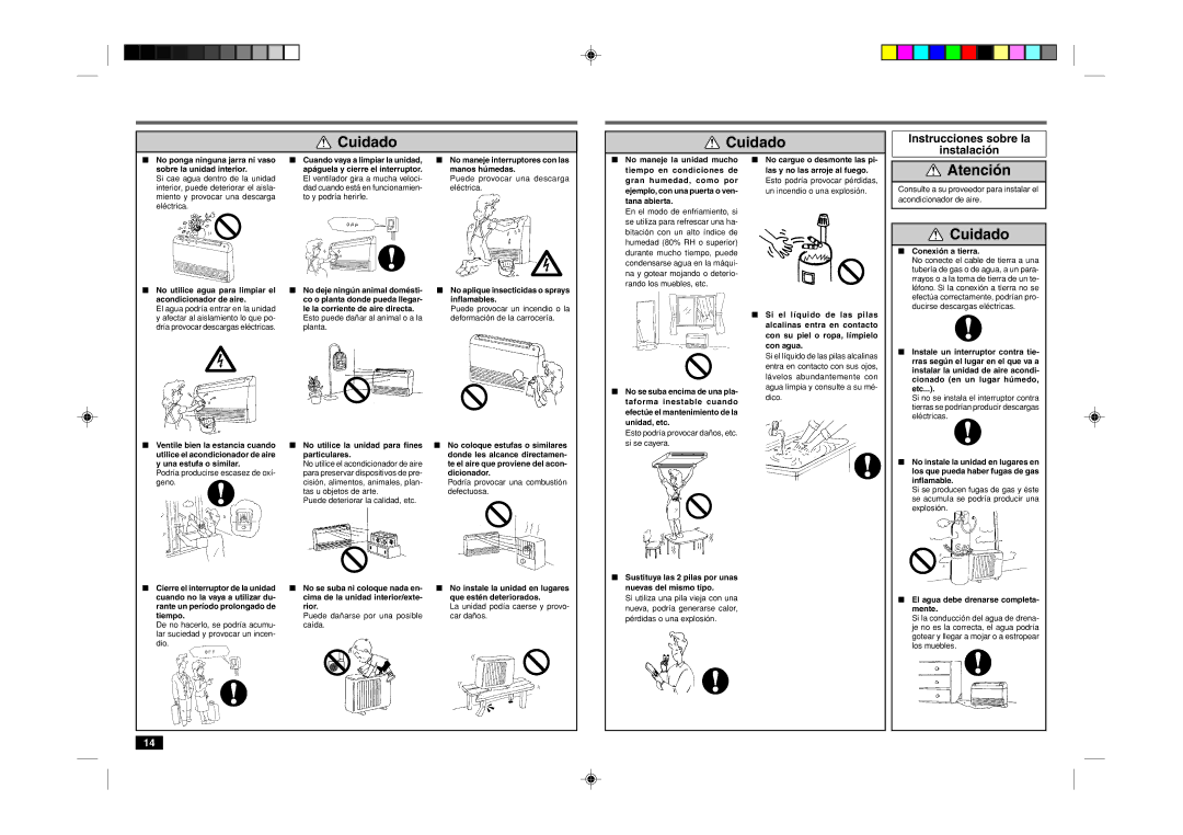 Mitsubishi Electronics MCF-18TN/24TN manual Instrucciones sobre la Instalación 