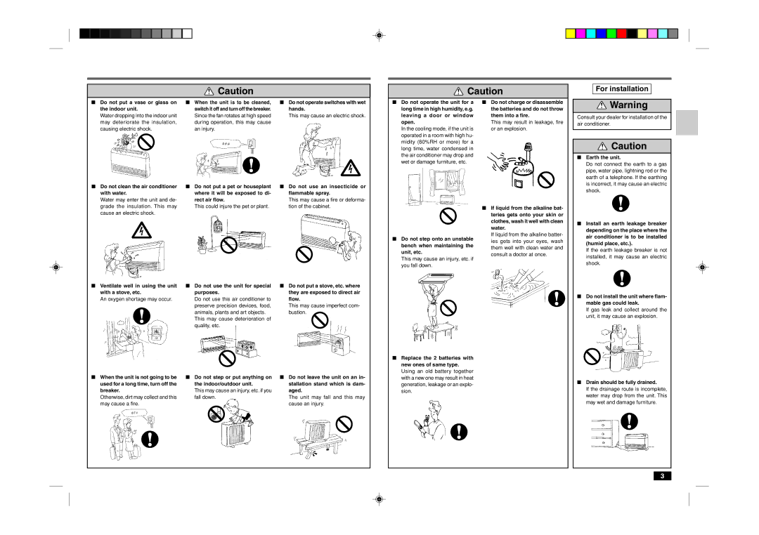 Mitsubishi Electronics MCF-18TN/24TN manual For installation 