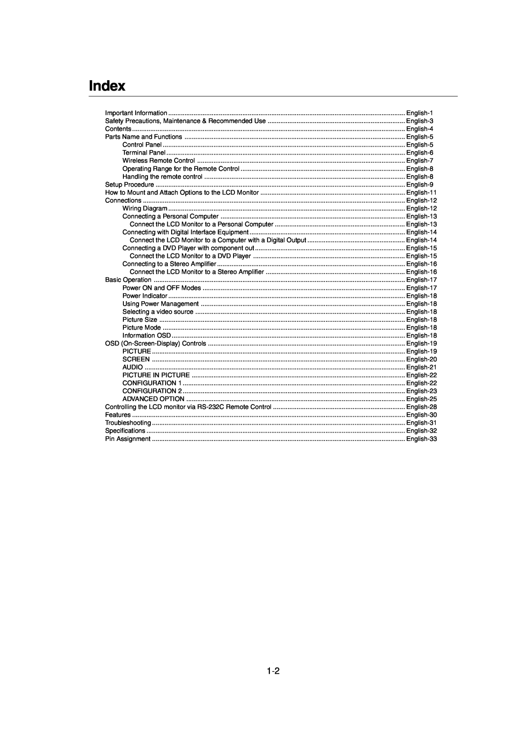 Mitsubishi Electronics MDT321S user manual Index 