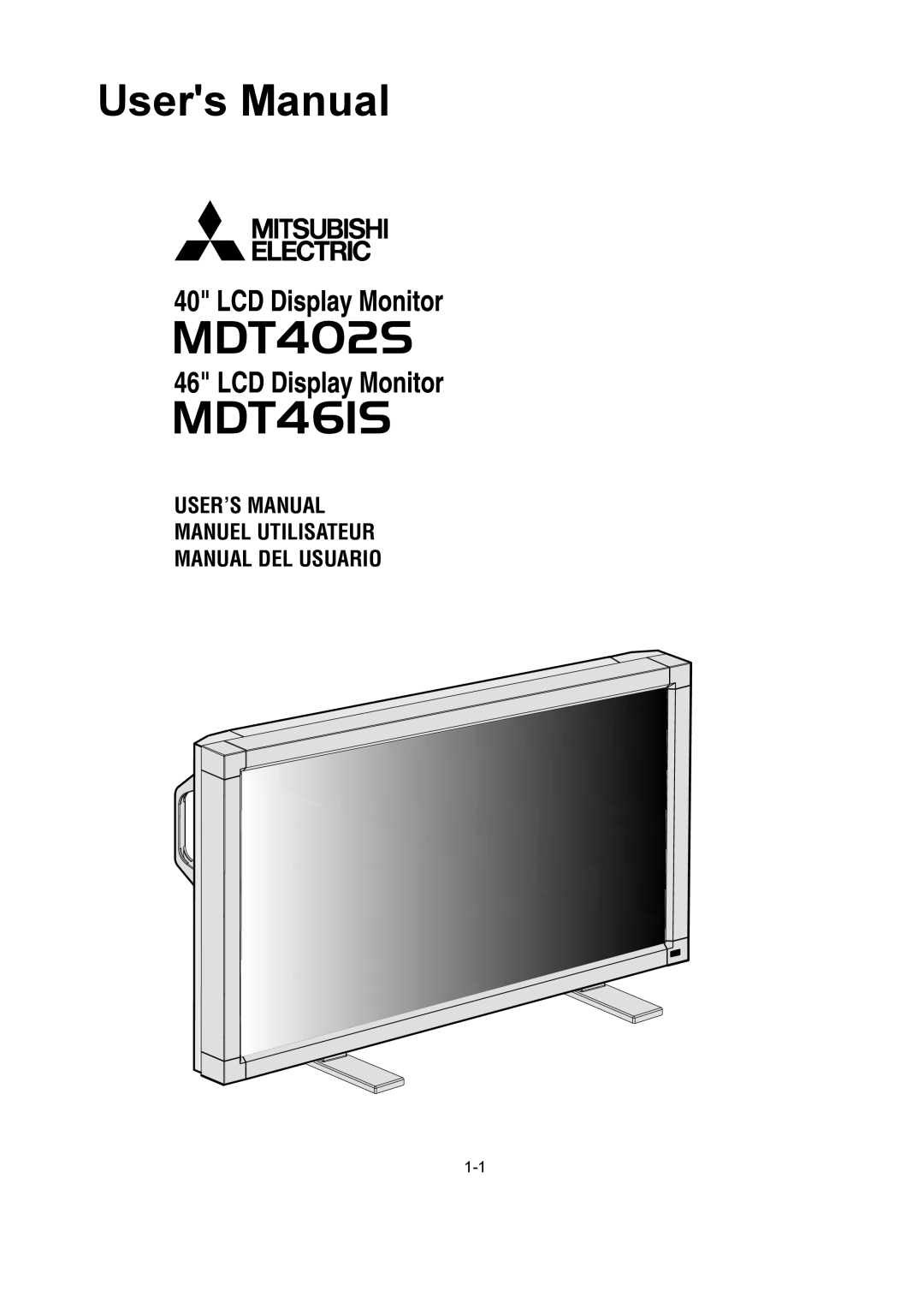 Mitsubishi Electronics MDT402S user manual USER’S Manual Manuel Utilisateur Manual DEL Usuario 