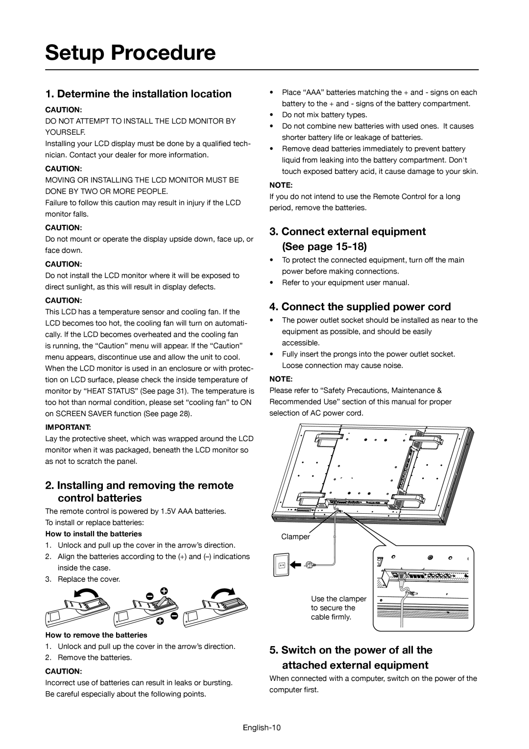 Mitsubishi Electronics MDT521S user manual Setup Procedure 