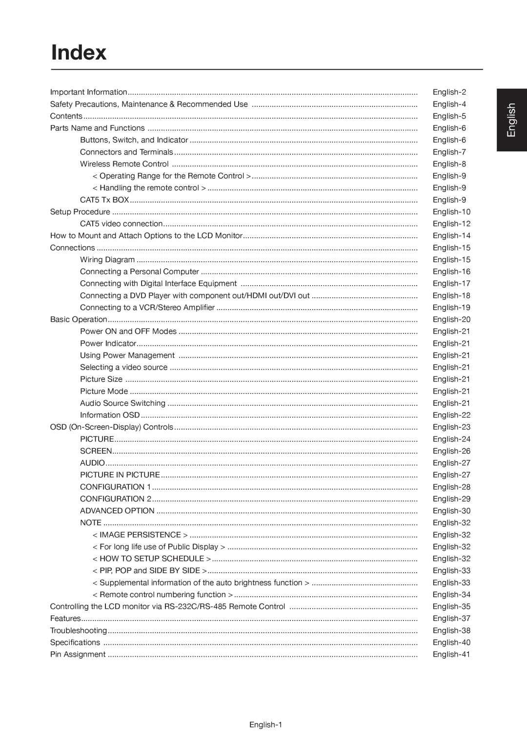 Mitsubishi Electronics MDT521S user manual Index, HOW to Setup Schedule 