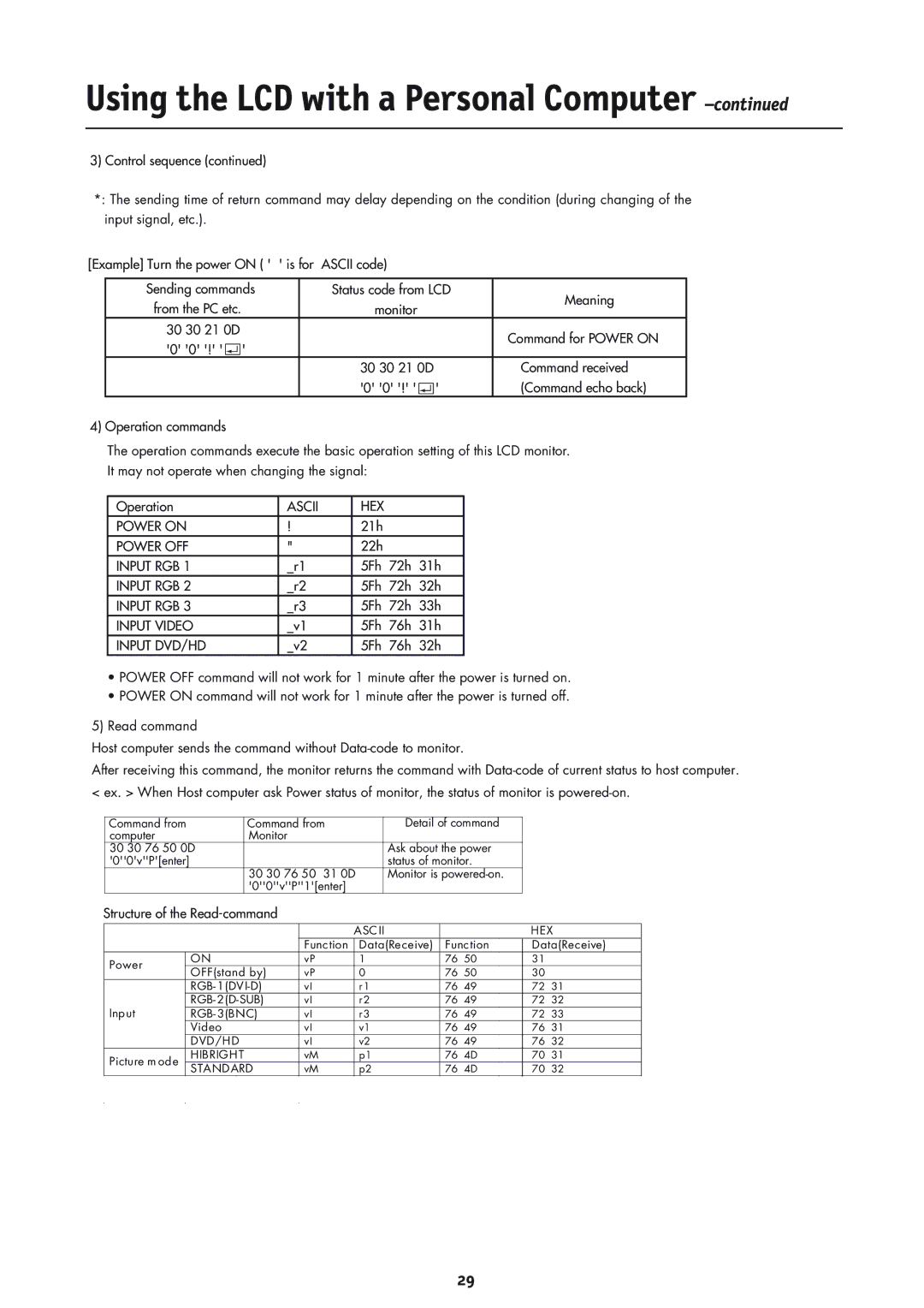 Mitsubishi Electronics MLM400 user manual Using the LCD with a Personal Computer 