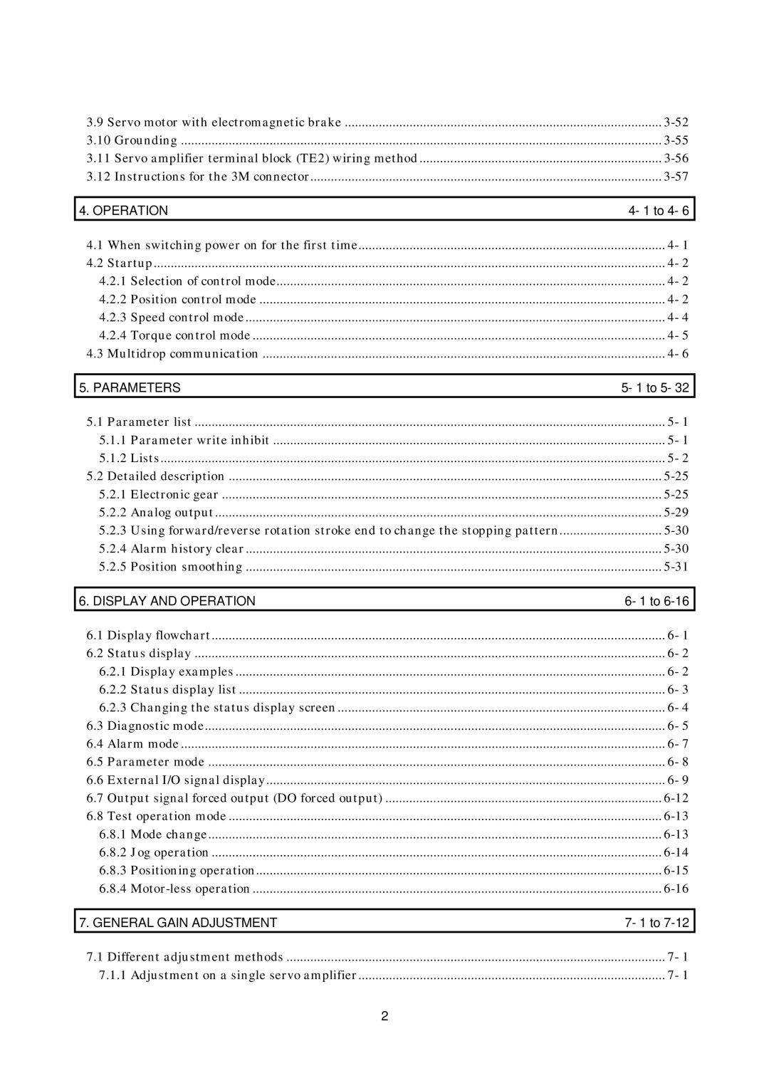 Mitsubishi Electronics MR-J2S- A instruction manual To 4, To 5 