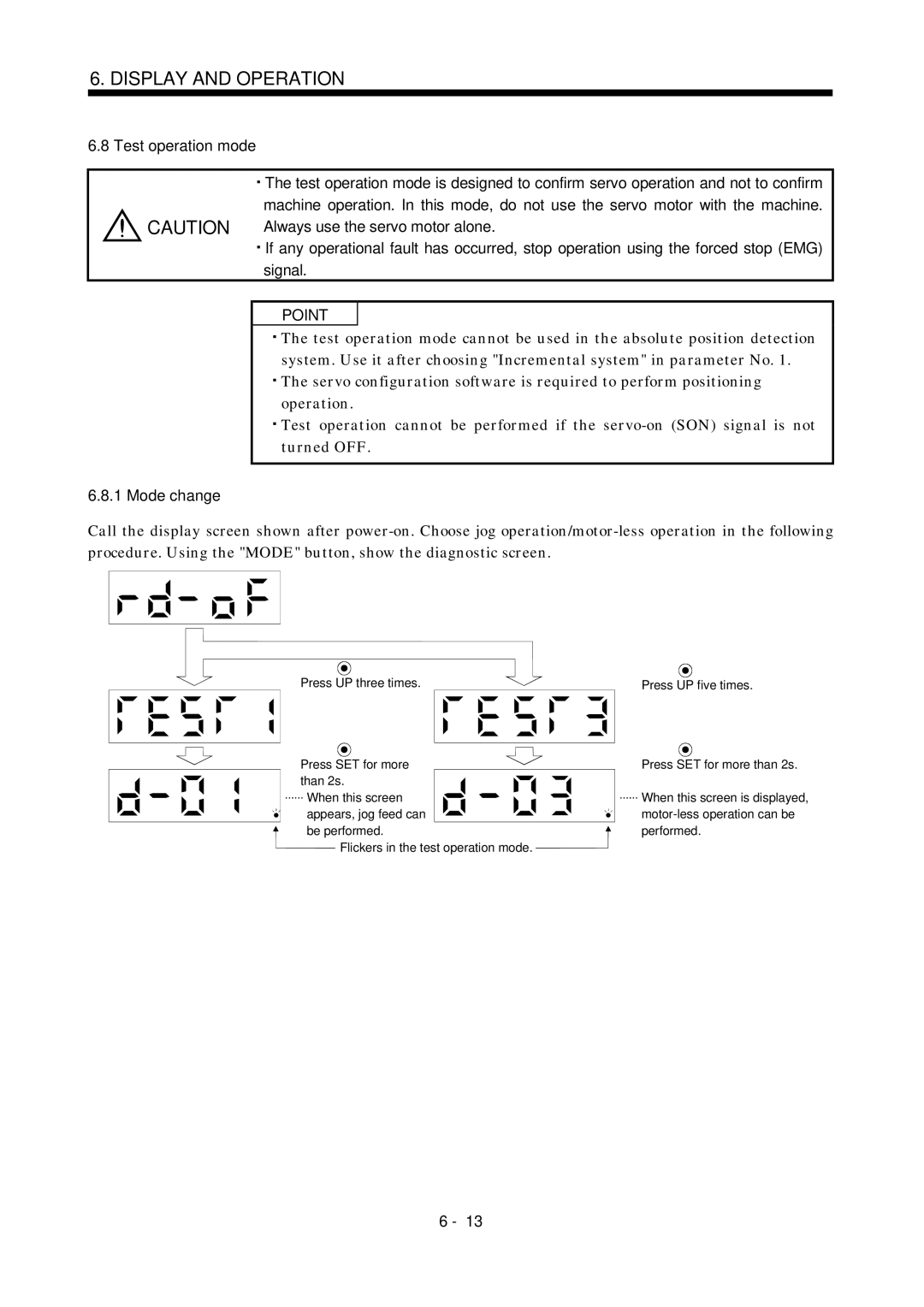 Mitsubishi Electronics MR-J2S- A instruction manual Mode change 