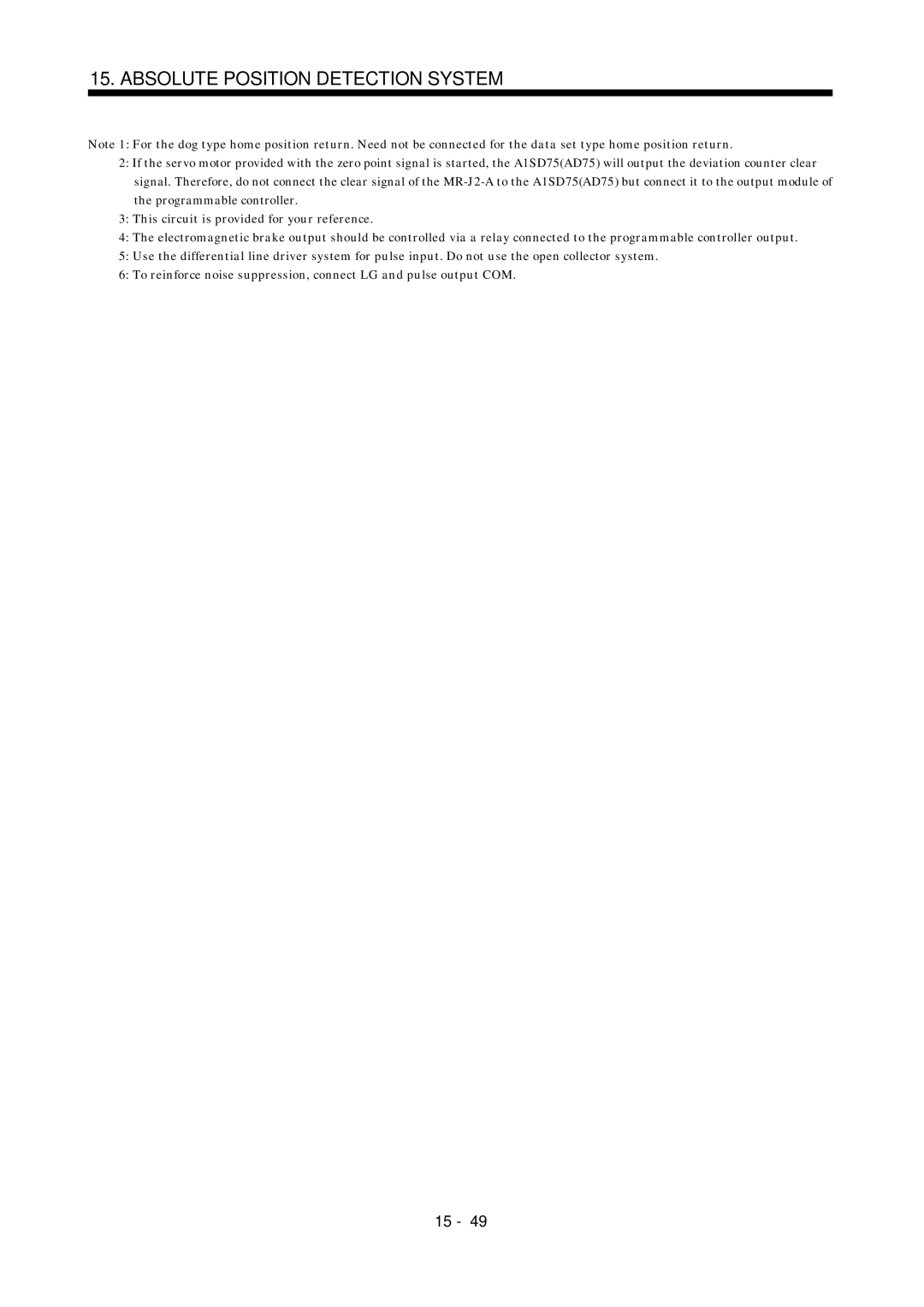 Mitsubishi Electronics MR-J2S- A instruction manual Absolute Position Detection System 