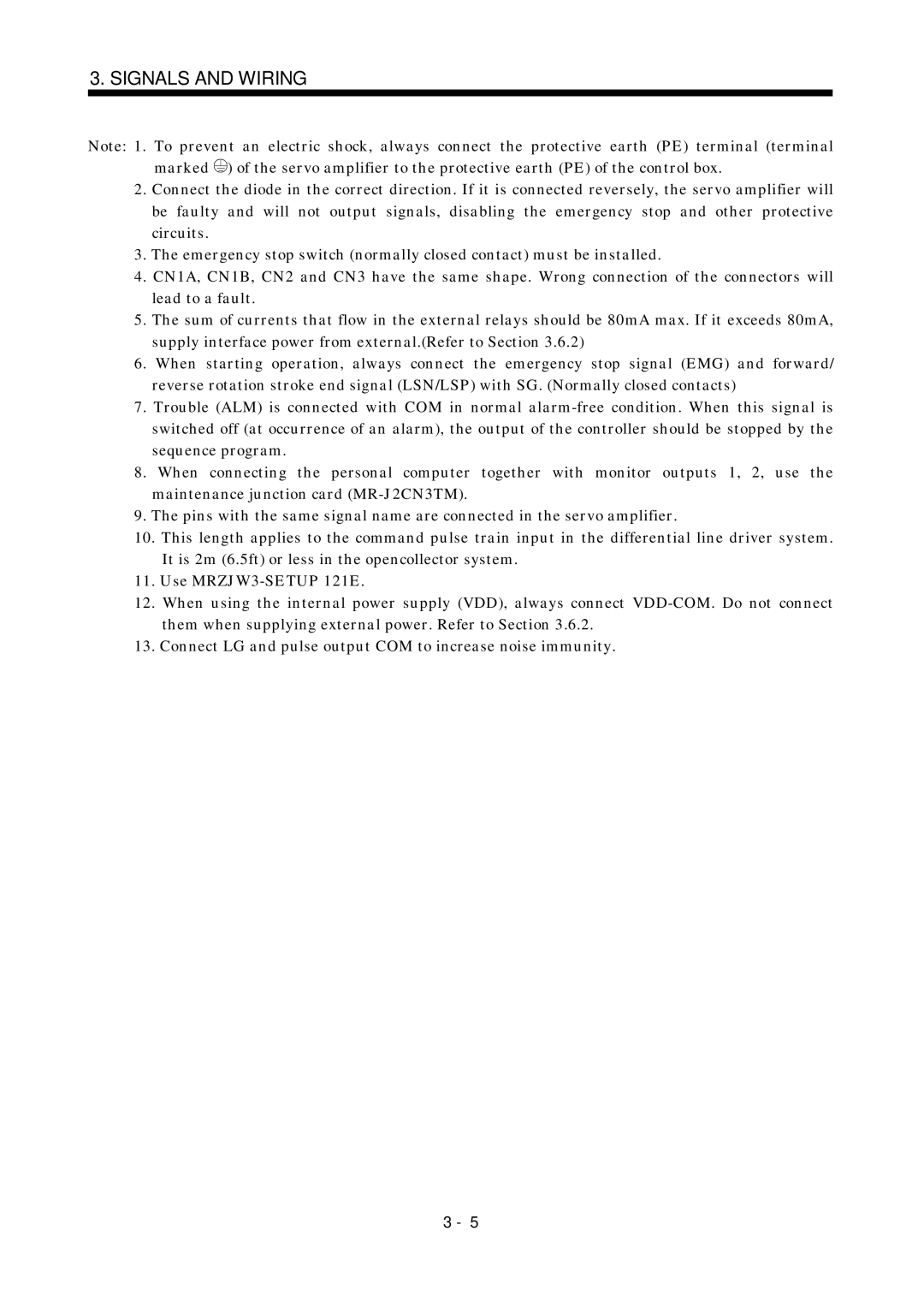 Mitsubishi Electronics MR-J2S- A instruction manual Signals and Wiring 