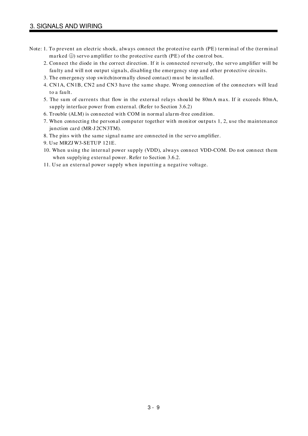 Mitsubishi Electronics MR-J2S- A instruction manual Signals and Wiring 