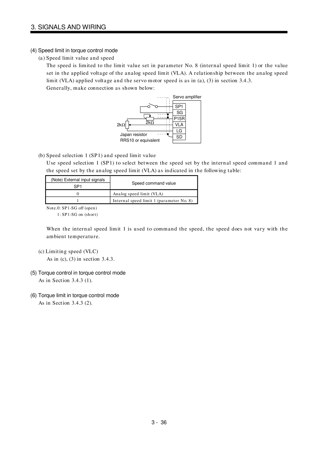 Mitsubishi Electronics MR-J2S- A Speed limit in torque control mode, Torque control in torque control mode, As in .4.3 