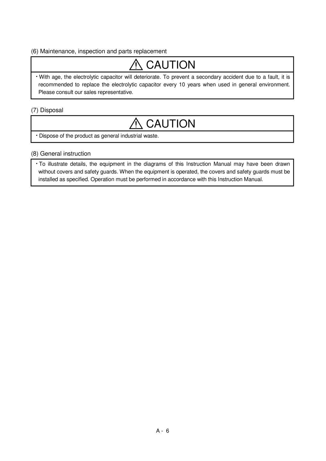 Mitsubishi Electronics MR-J2S- A instruction manual Maintenance, inspection and parts replacement 