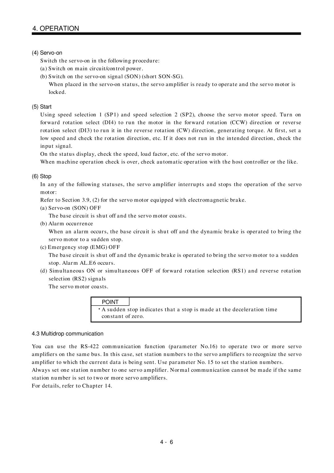 Mitsubishi Electronics MR-J2S- A instruction manual Multidrop communication 