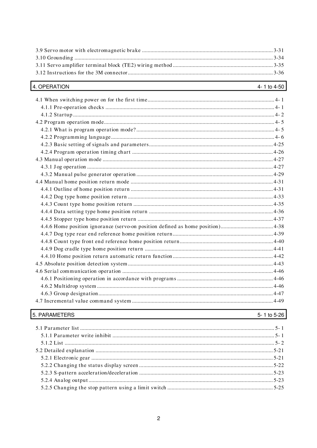 Mitsubishi Electronics MR-J2S- CL specifications Operation 