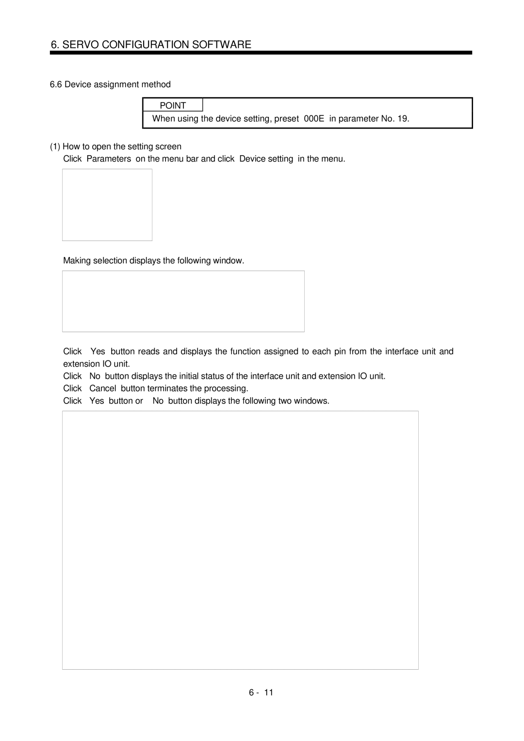 Mitsubishi Electronics MR-J2S- CL Device assignment method, When using the device setting, preset 000E in parameter No 