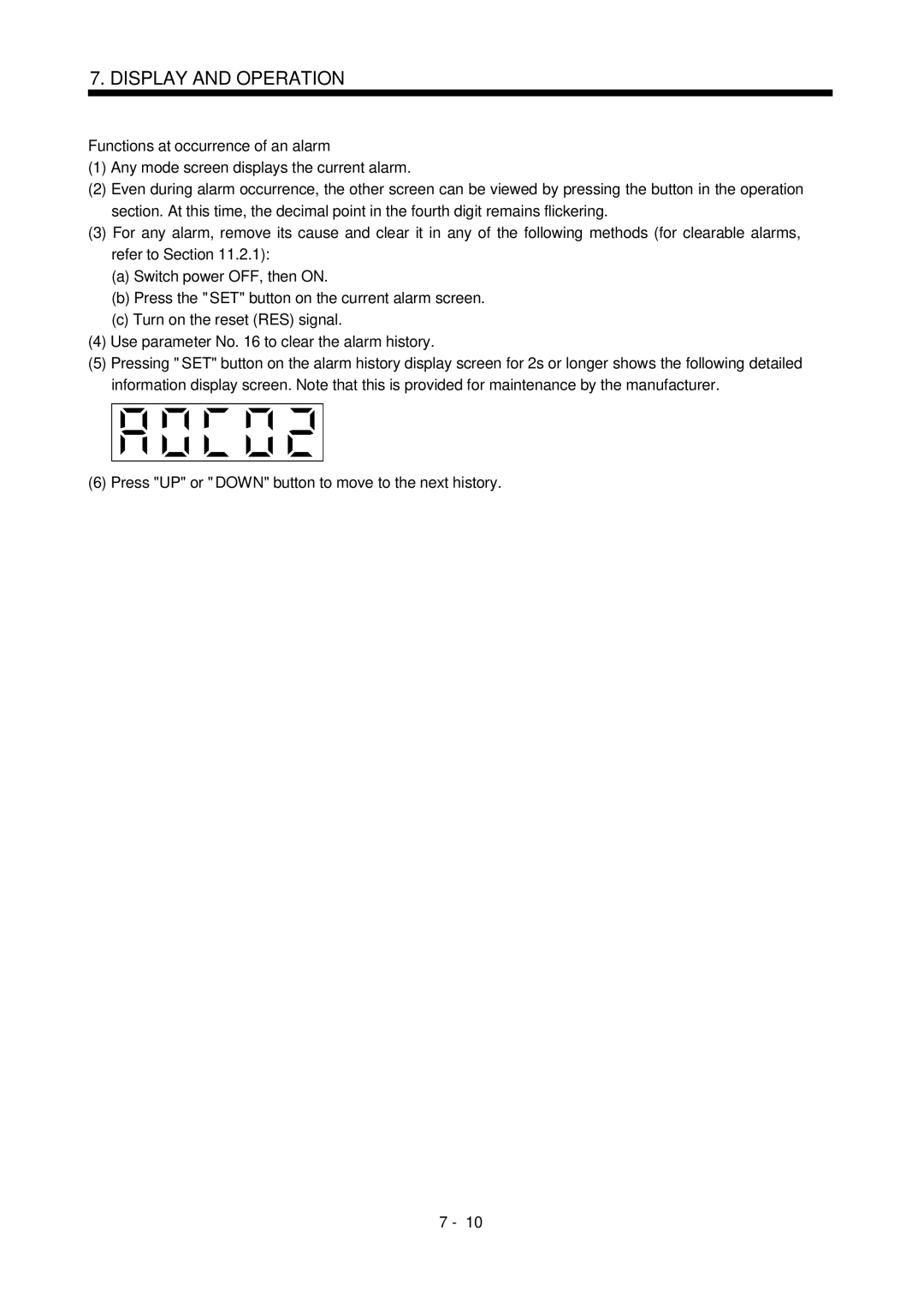 Mitsubishi Electronics MR-J2S- CL specifications Display and Operation 