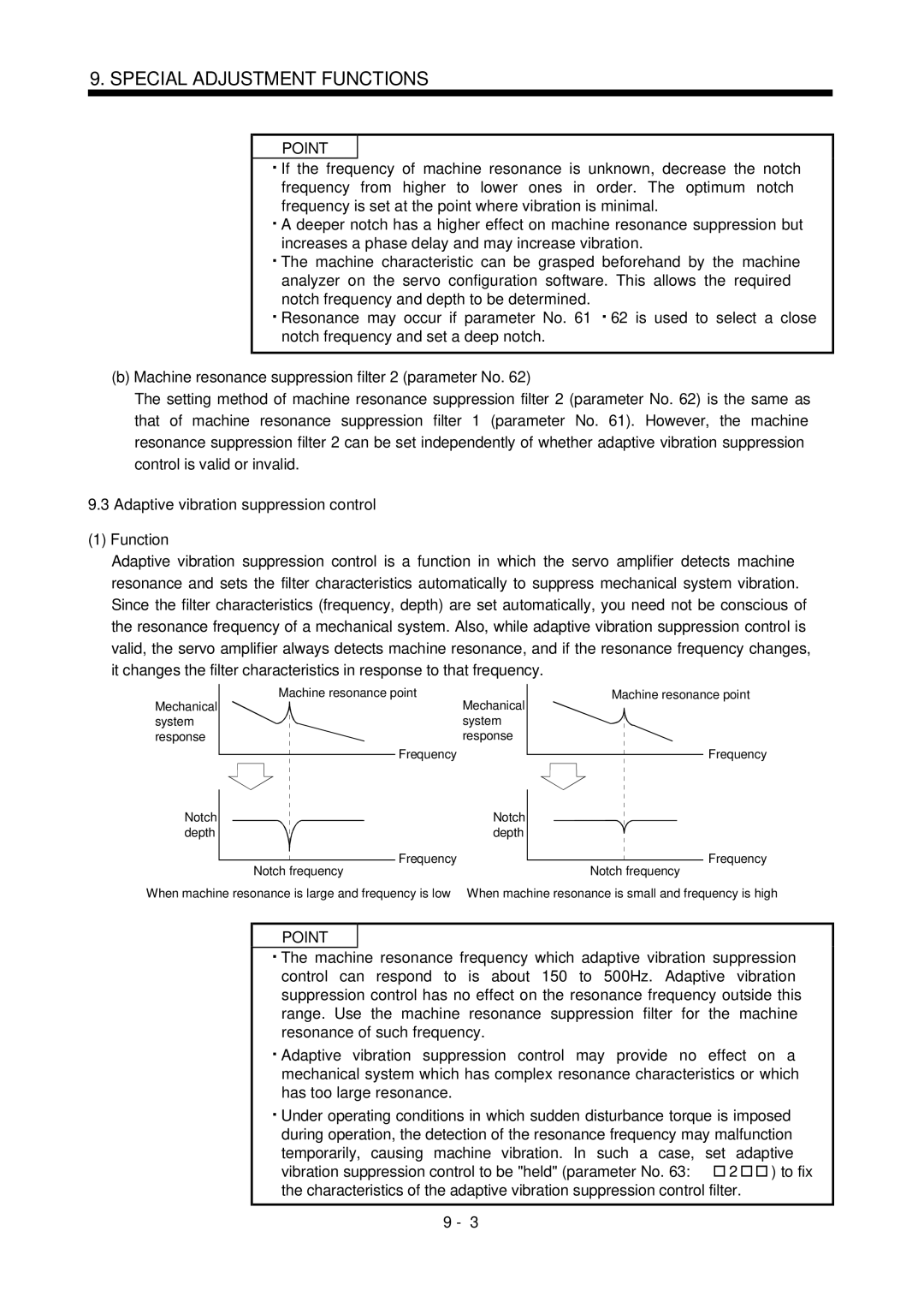 Mitsubishi Electronics MR-J2S- CL specifications Adaptive vibration suppression control Function 