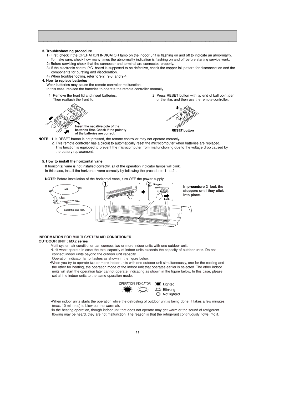 Mitsubishi Electronics MSZ-GA35VA, MSZ-GA25VA, MSZ-GA22VA service manual Information for Multi System AIR Conditioner 