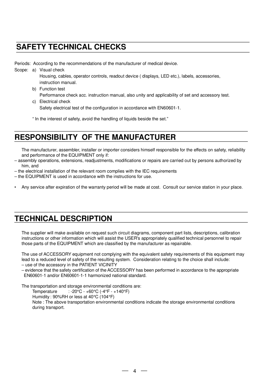 Mitsubishi Electronics P91DW operation manual Safety Technical Checks 