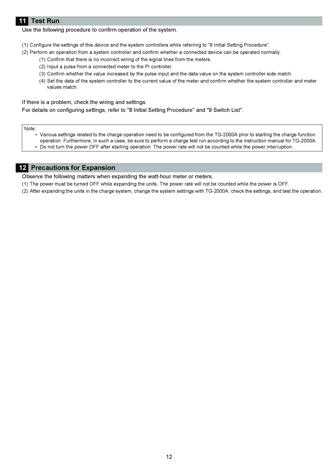 Mitsubishi Electronics PAC-YG60MCA instruction manual Test Run, Precautions for Expansion 