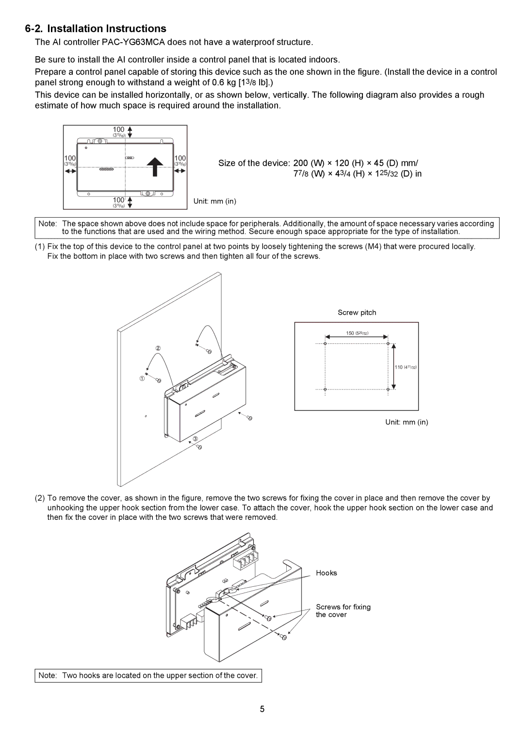 Mitsubishi Electronics PAC-YG63MCA instruction manual Installation Instructions 