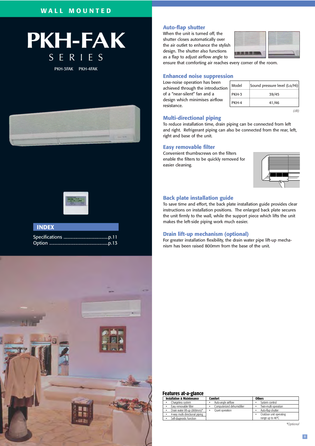 Mitsubishi Electronics PEH-EAK, PCH-3GAK, PCH-GAK, PUH-3YKA, PUH-2.5AKA PUH-3VKA*, PLH-AAK, R22, PLH-3AAK, PKH-FAK manual Pkh-Fak 