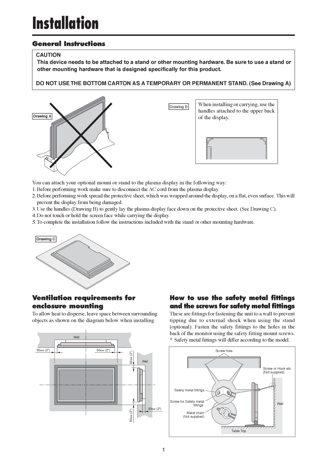 Mitsubishi Electronics PD-6150, PD-5050 manual Drawing a 