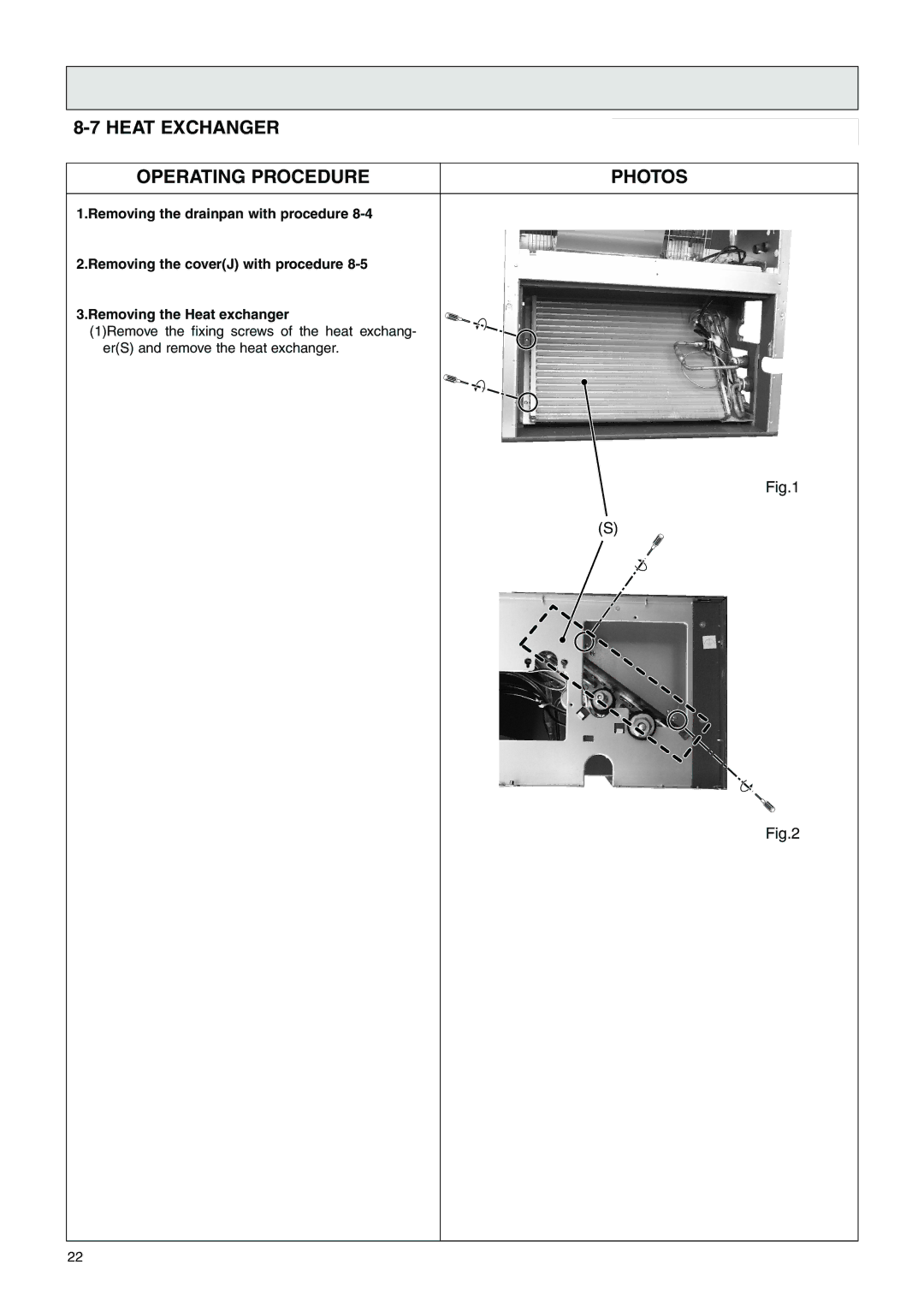 Mitsubishi Electronics PDFY-P24NMU-E, PDFY-P30NMU-E, PDFY-P08NMU-E, PDFY-P27NMU-E Heat Exchanger Operating Procedure 