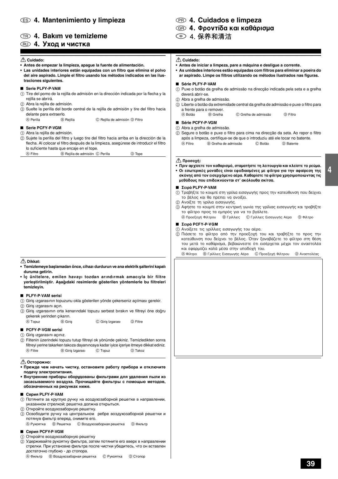 Mitsubishi Electronics PKFY-PVAM-A operation manual Âèú¿ Plfy-P·Vam 