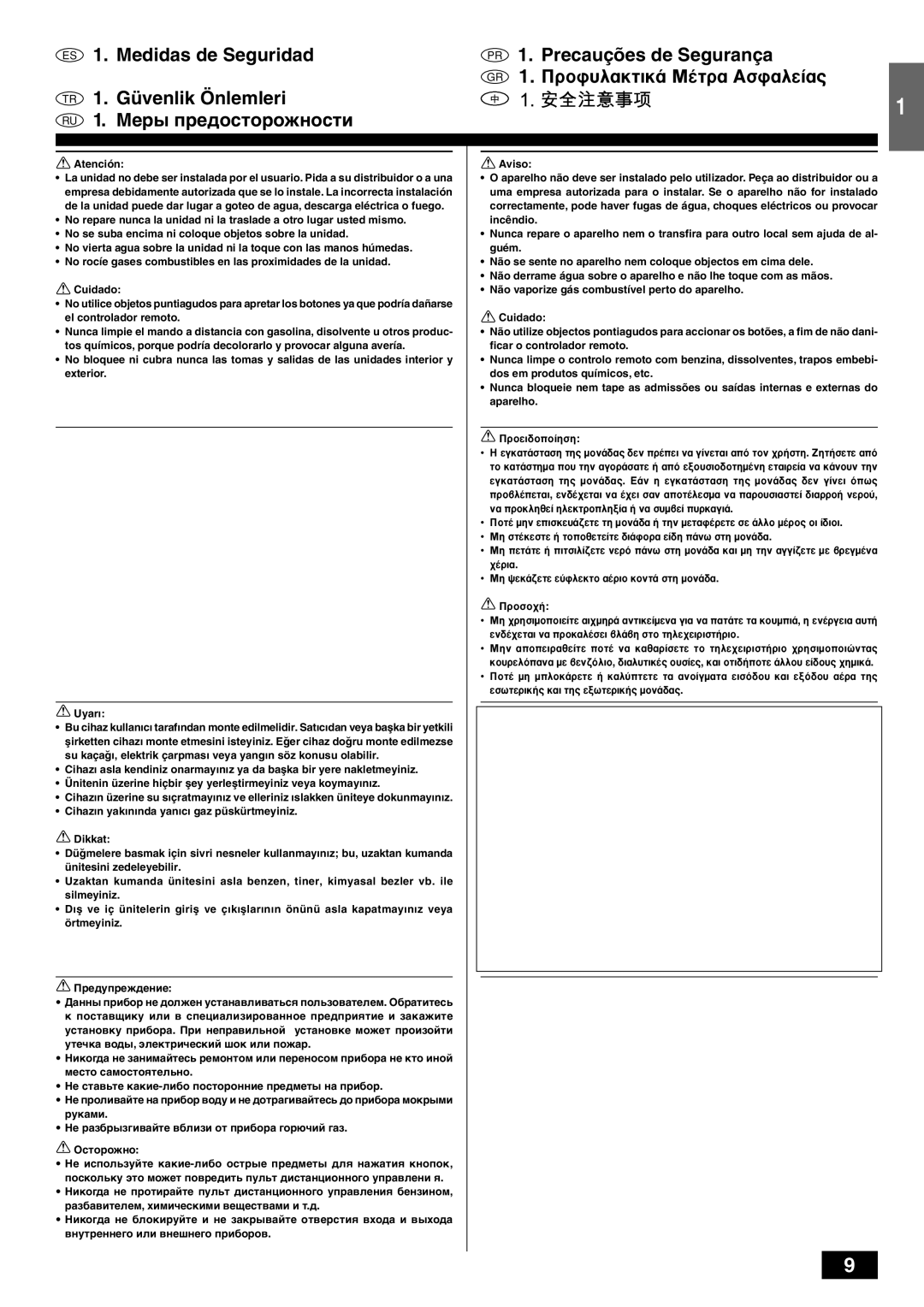 Mitsubishi Electronics PKFY-PVAM-A operation manual Atención 