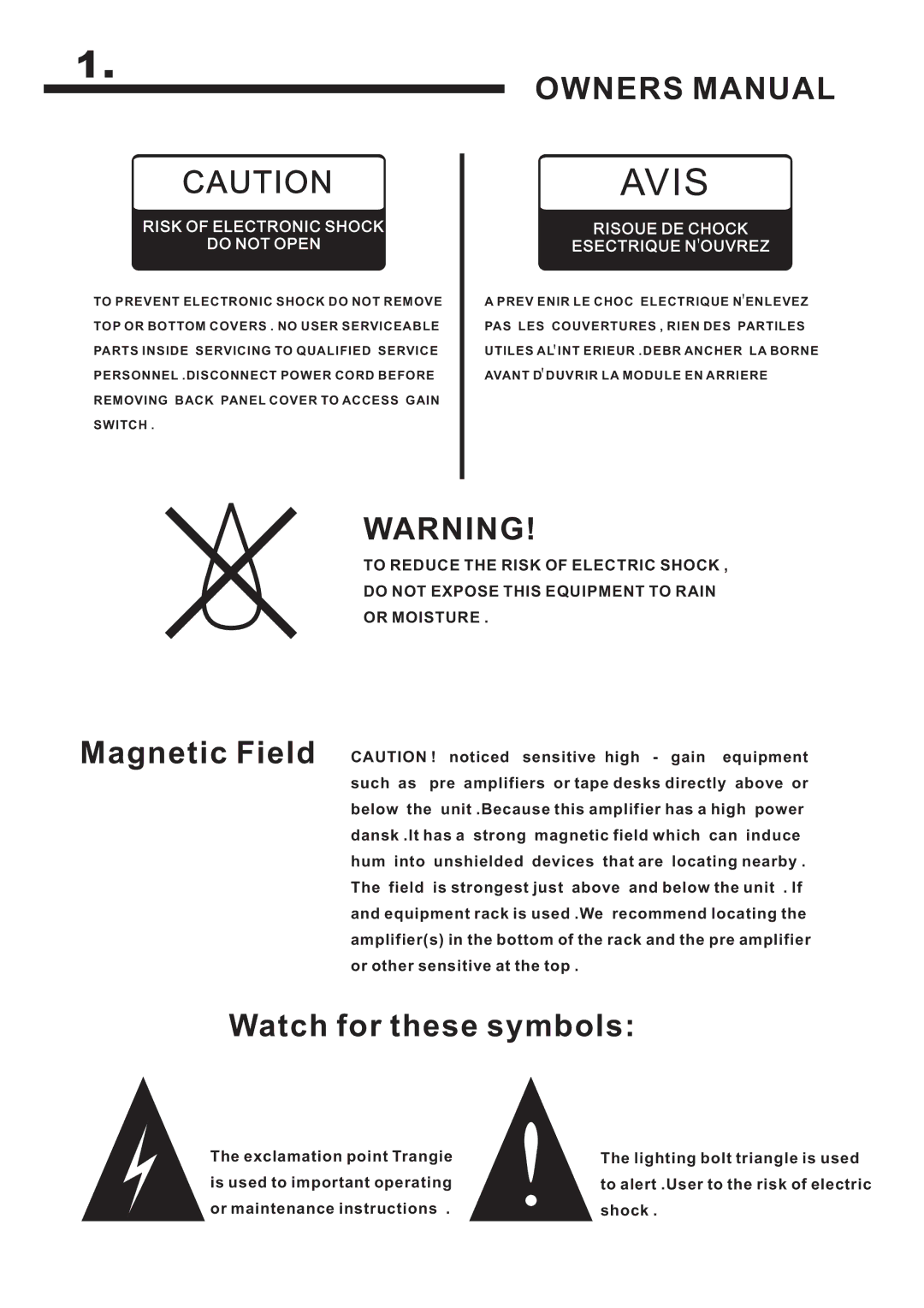 Mitsubishi Electronics PMX 602 manual Watch for these symbols 