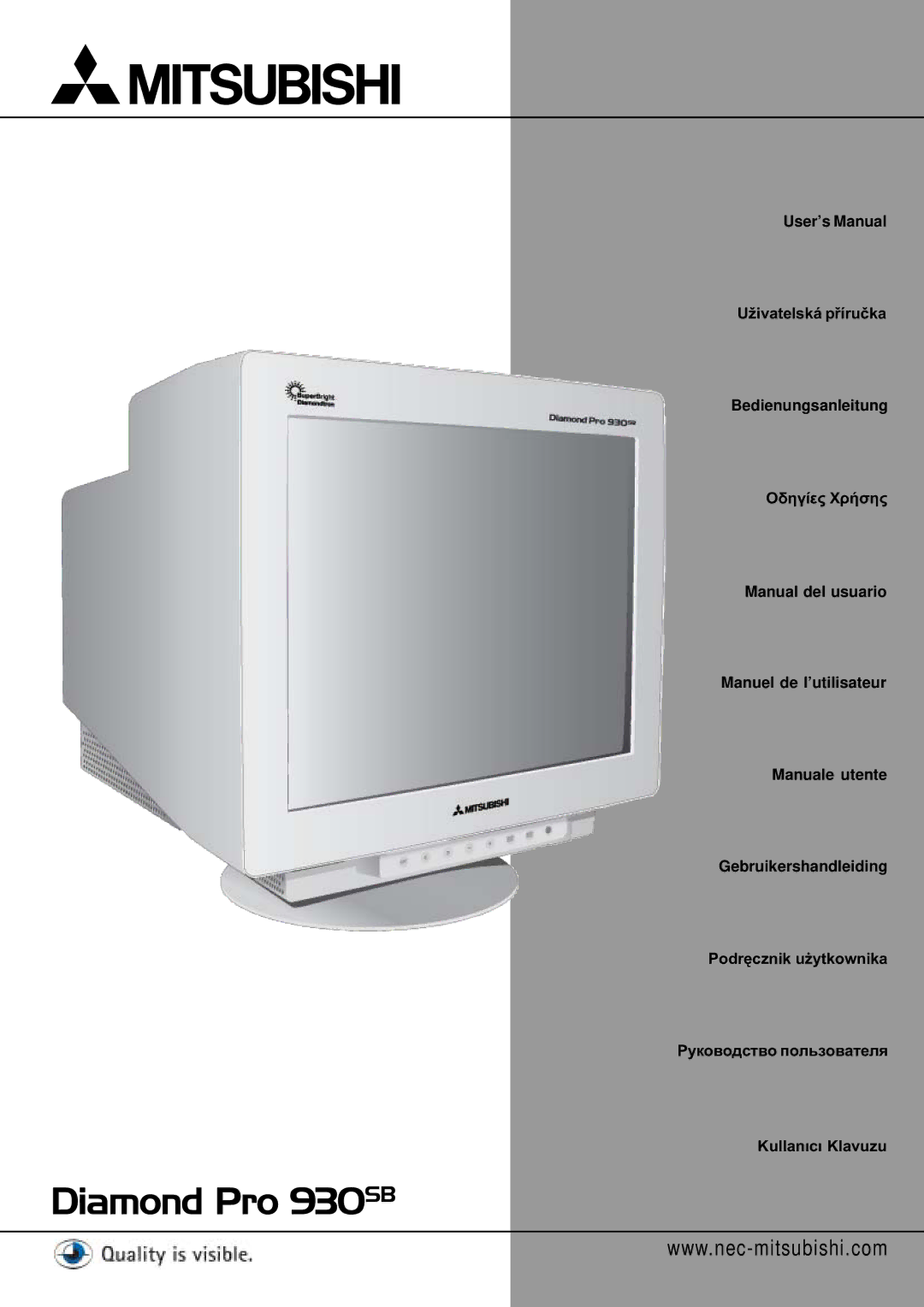 Mitsubishi Electronics user manual Diamond Pro 930SB 