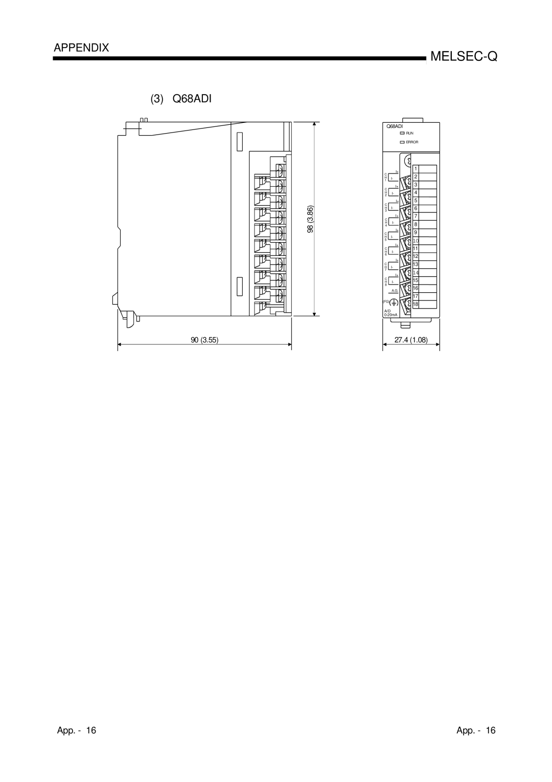 Mitsubishi Electronics Q68ADI, Q68ADV, Q64AD user manual 