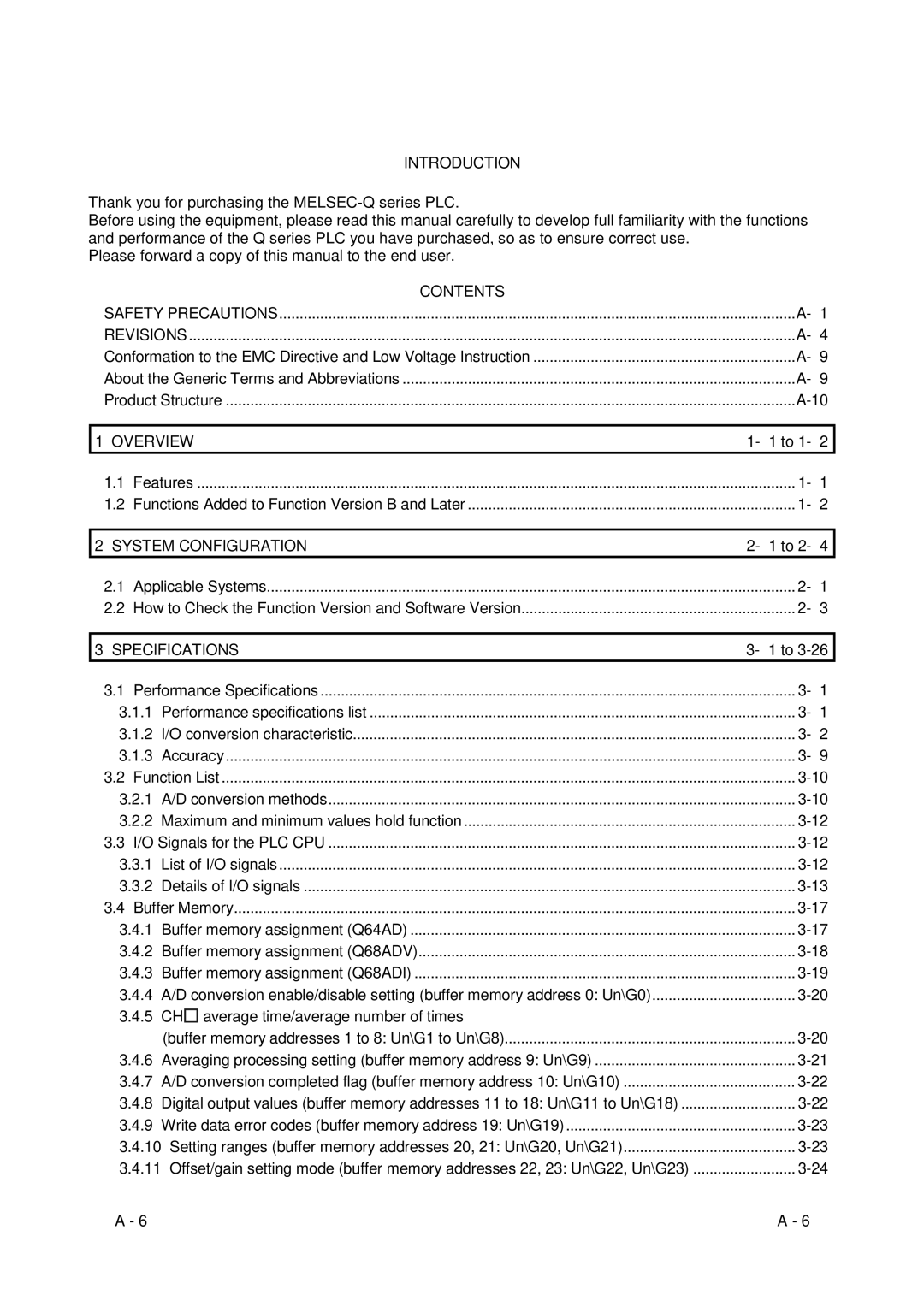 Mitsubishi Electronics Q68ADV, Q68ADI, Q64AD user manual Overview 