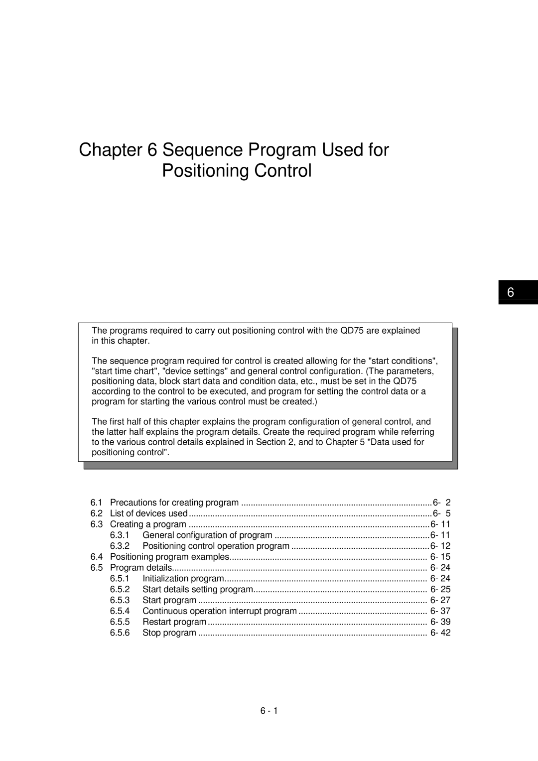 Mitsubishi Electronics QD75D, QD75P user manual Sequence Program Used for Positioning Control 