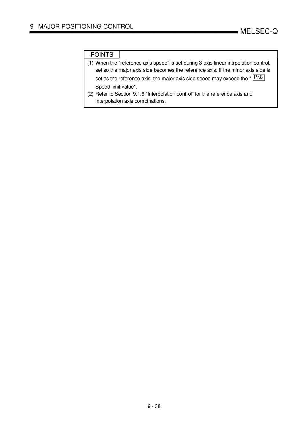 Mitsubishi Electronics QD75P, QD75D user manual Major Positioning Control Points 