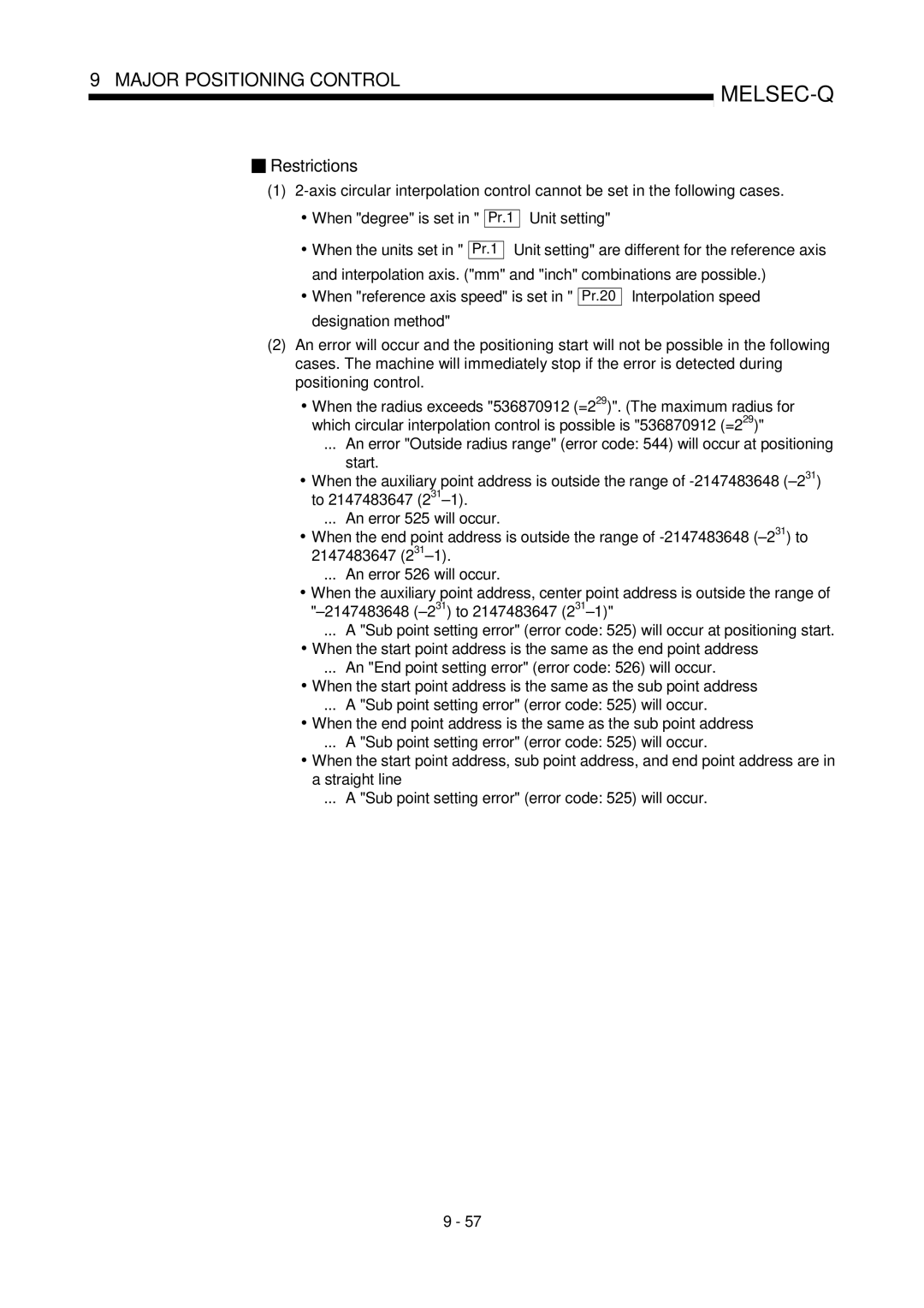 Mitsubishi Electronics QD75D, QD75P user manual Restrictions 