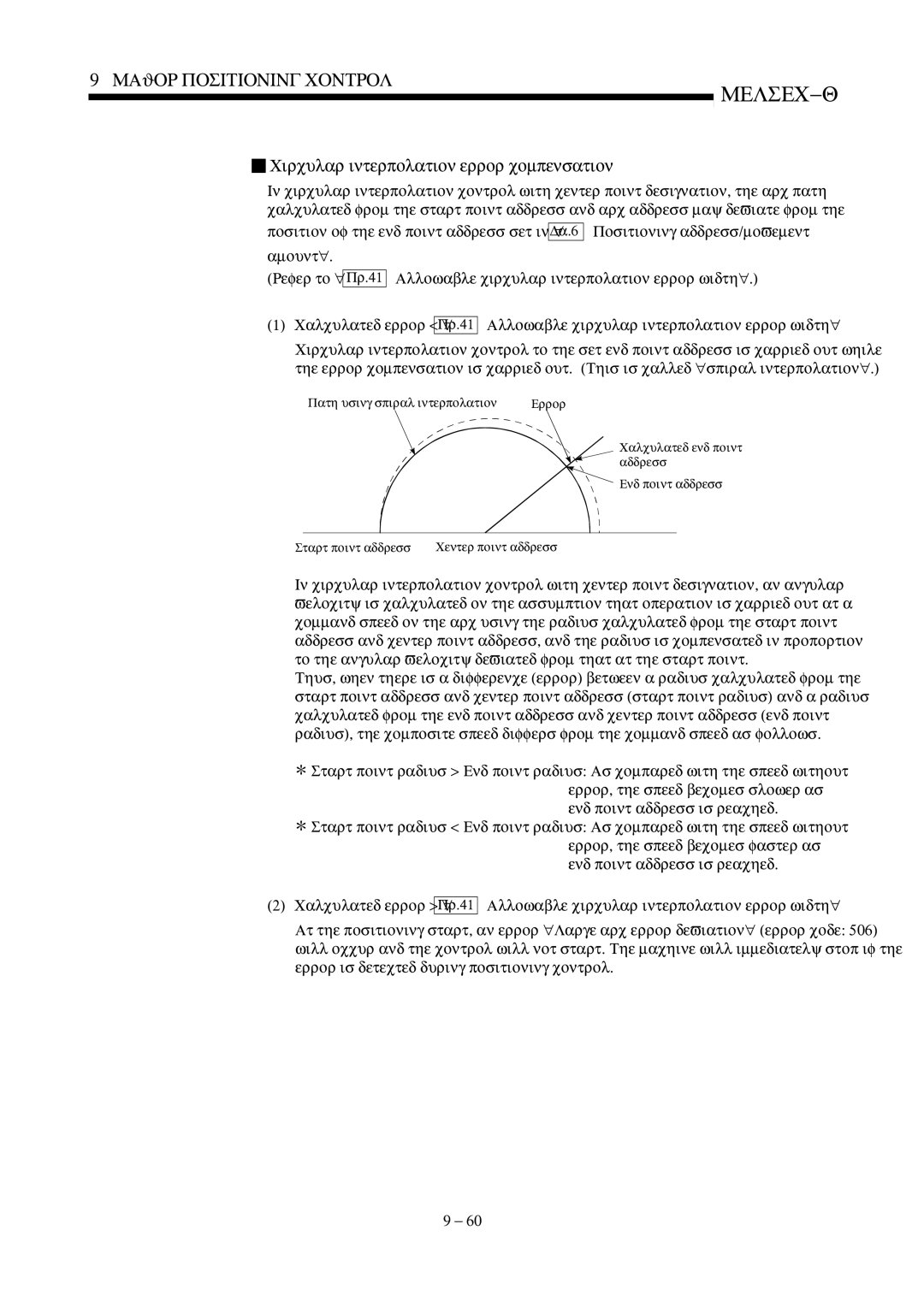 Mitsubishi Electronics QD75P Circular interpolation error compensation, Positioning address/movement Refer to, Pr.41 