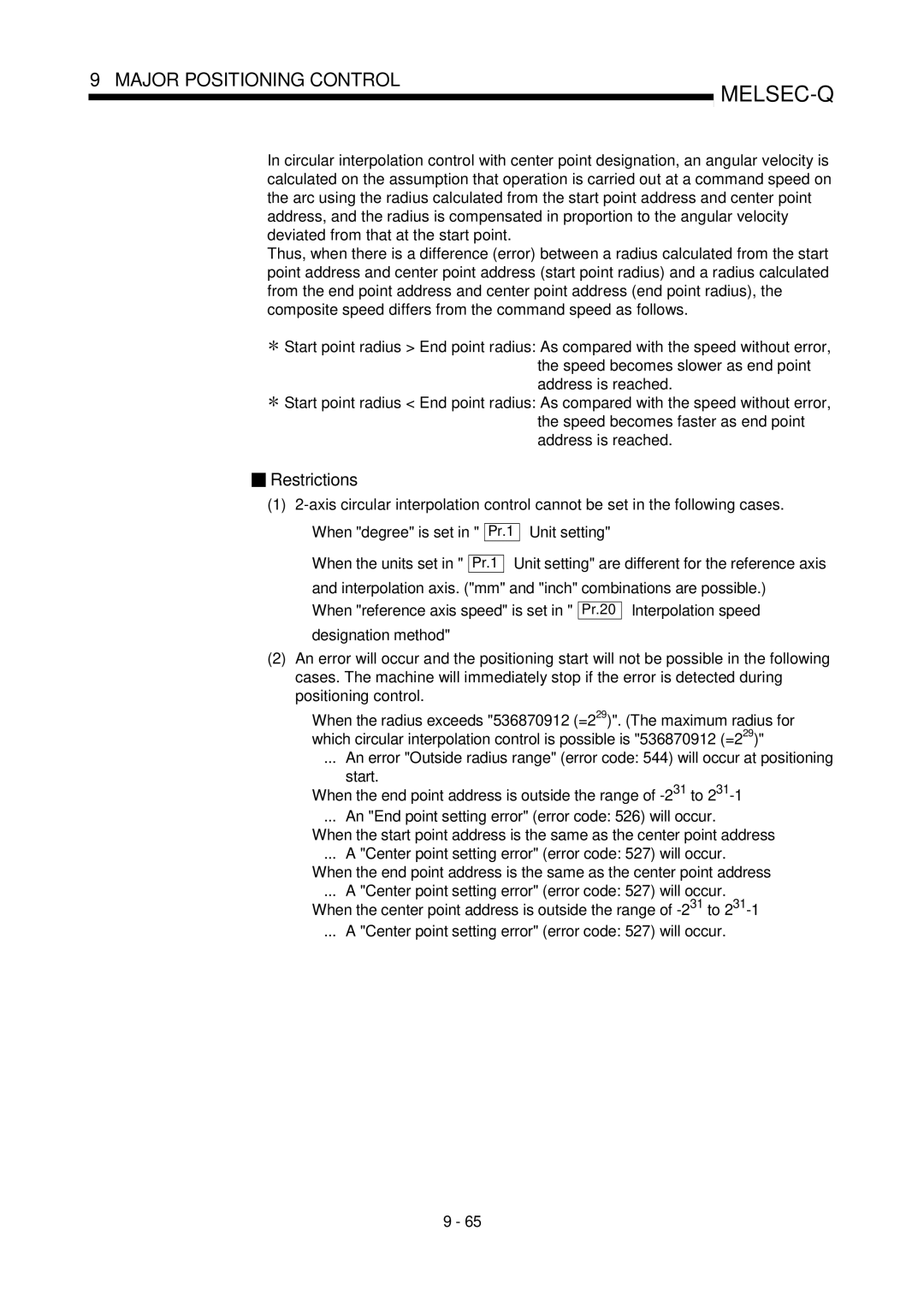 Mitsubishi Electronics QD75D, QD75P user manual Restrictions 