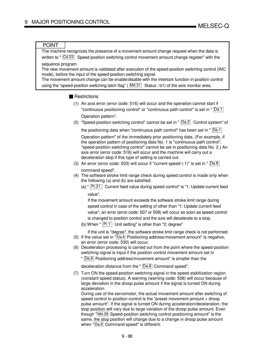 Mitsubishi Electronics QD75P, QD75D user manual Status b1 of the axis monitor area, Pr.21 value 