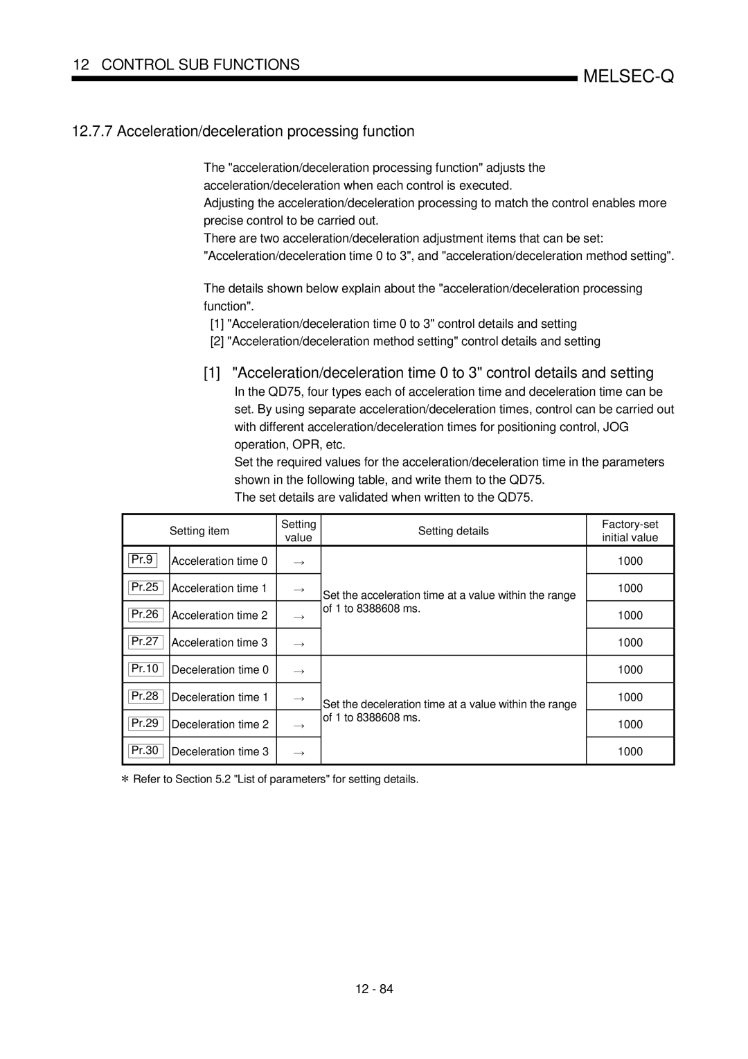 Mitsubishi Electronics QD75P, QD75D user manual Acceleration/deceleration processing function 