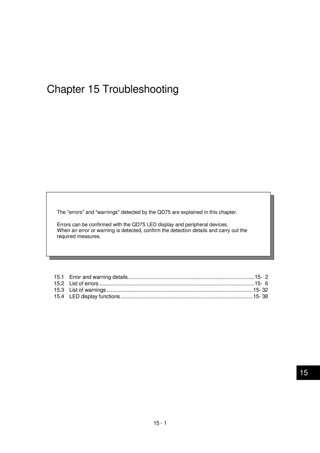 Mitsubishi Electronics QD75D, QD75P user manual 15.3, 15.4 