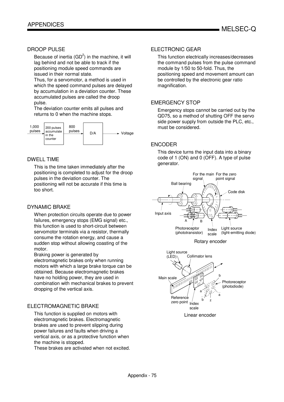 Mitsubishi Electronics QD75D, QD75P Rotary encoder, Linear encoder Appendix, For the main For the zero, Index Scale 