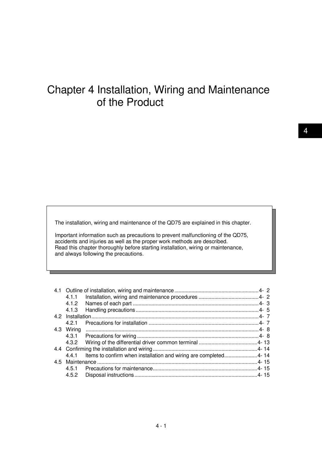 Mitsubishi Electronics QD75D, QD75P user manual Wiring, Items to confirm when installation and wiring are completed 