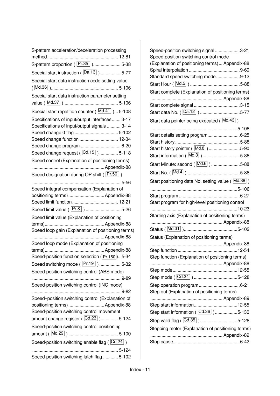 Mitsubishi Electronics QD75D Pattern acceleration/deceleration processing, Pattern proportion, Speed change request, 10-23 