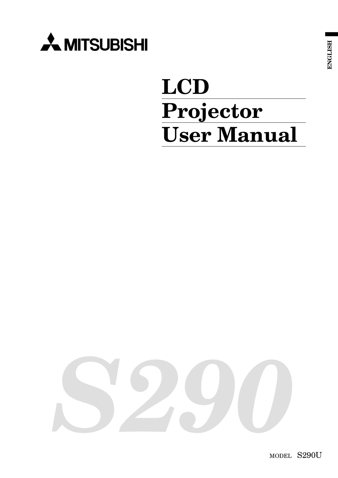 Mitsubishi Electronics S290U user manual English 