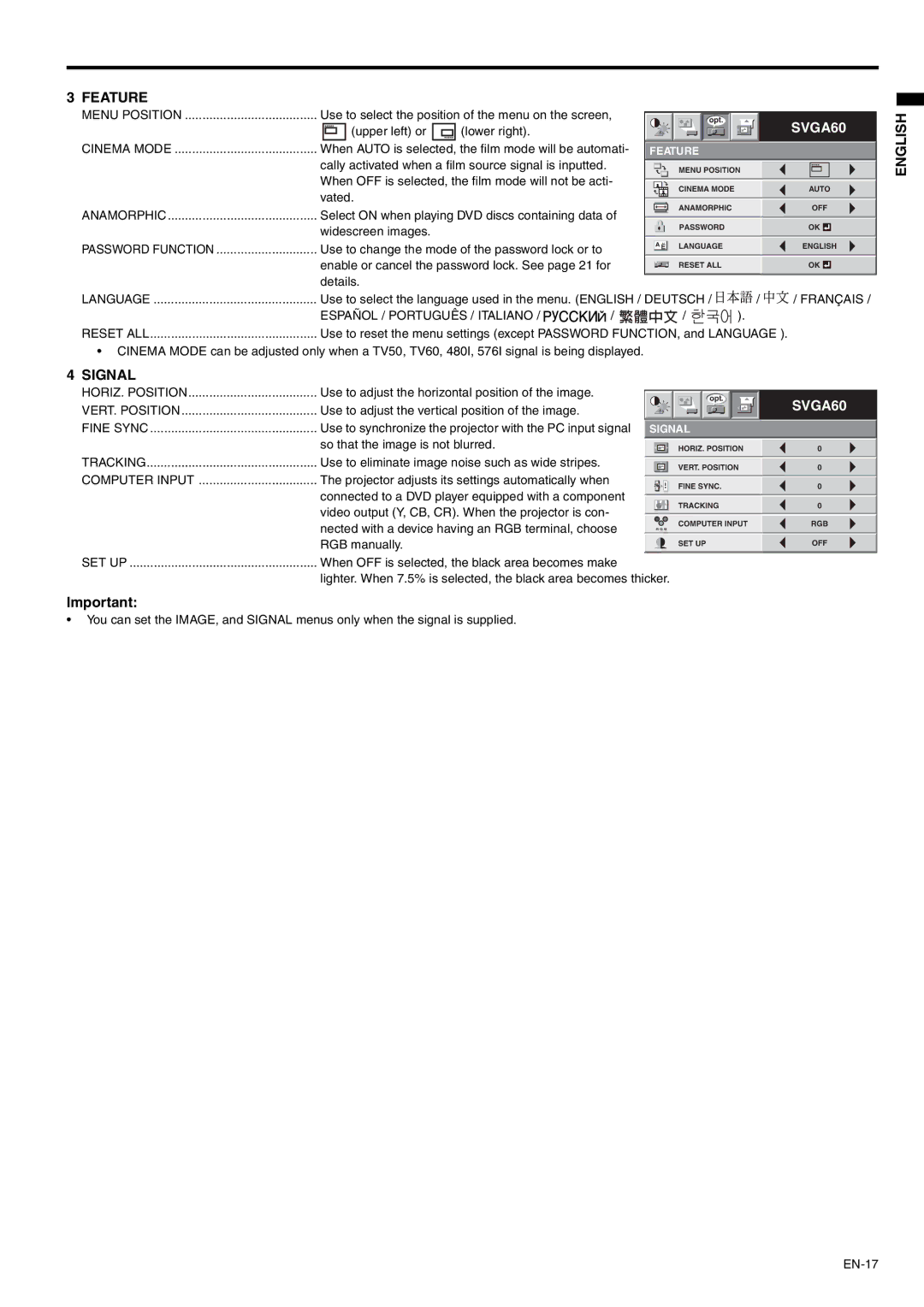 Mitsubishi Electronics SD105U user manual Feature 