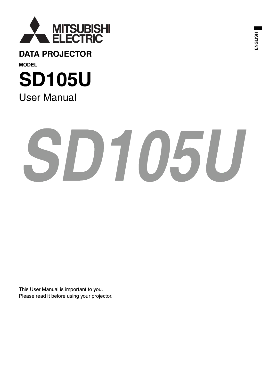 Mitsubishi Electronics SD105U user manual 