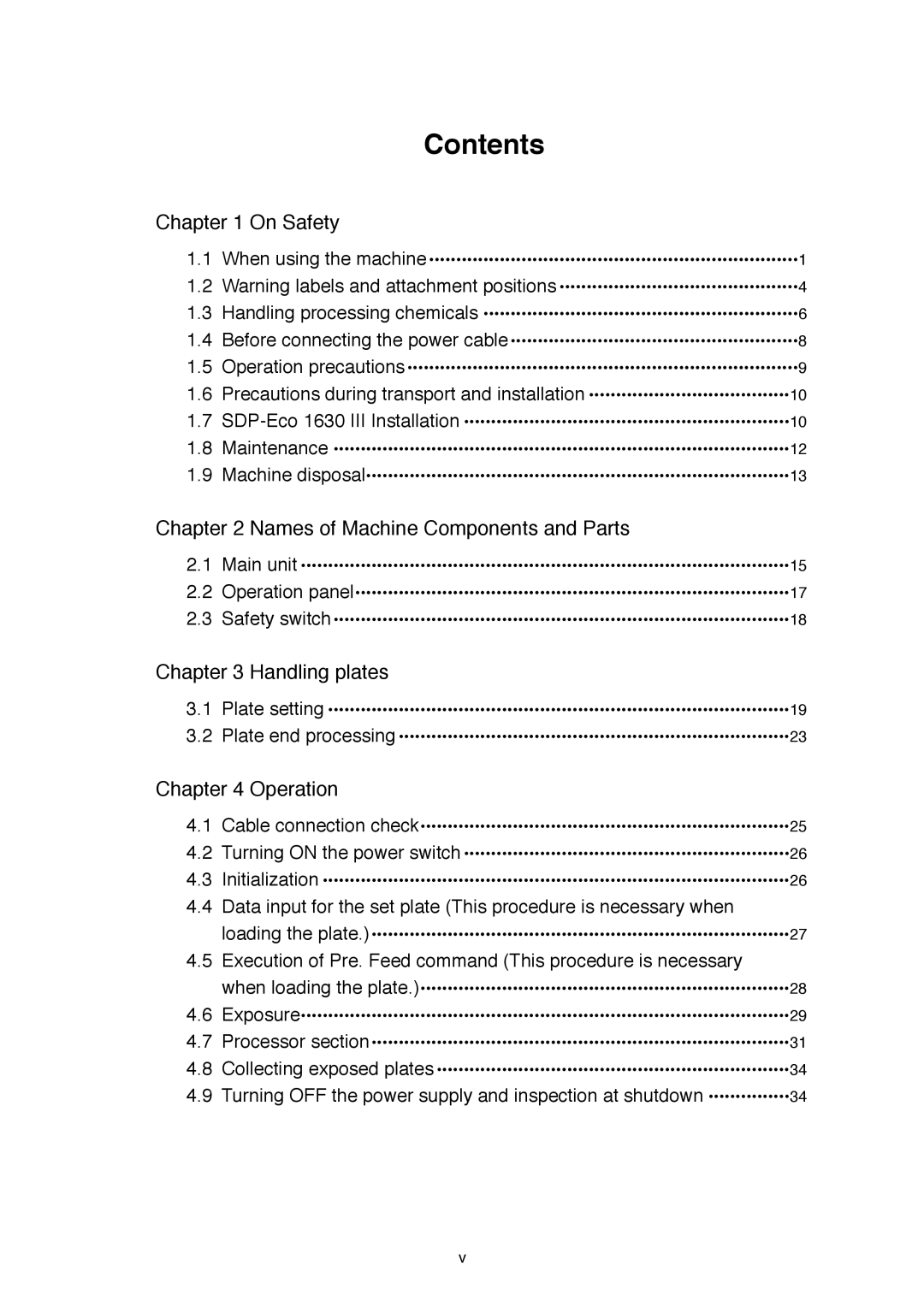 Mitsubishi Electronics SDP-ECO 1630 III manual Contents 