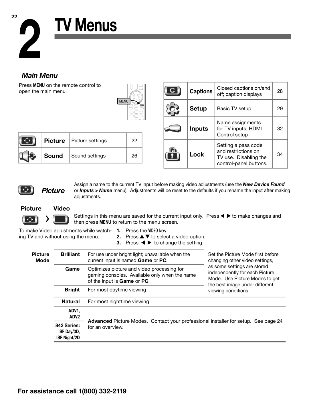 Mitsubishi Electronics SERIES 742 manual Main Menu, Picture 