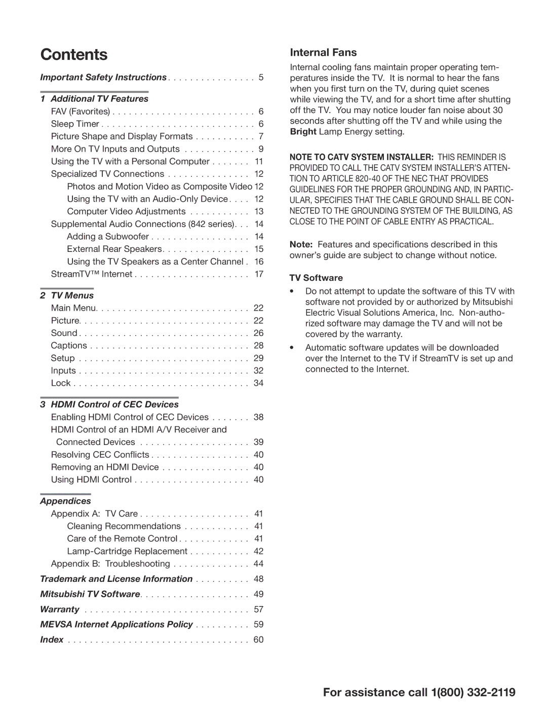 Mitsubishi Electronics SERIES 742 manual Contents 