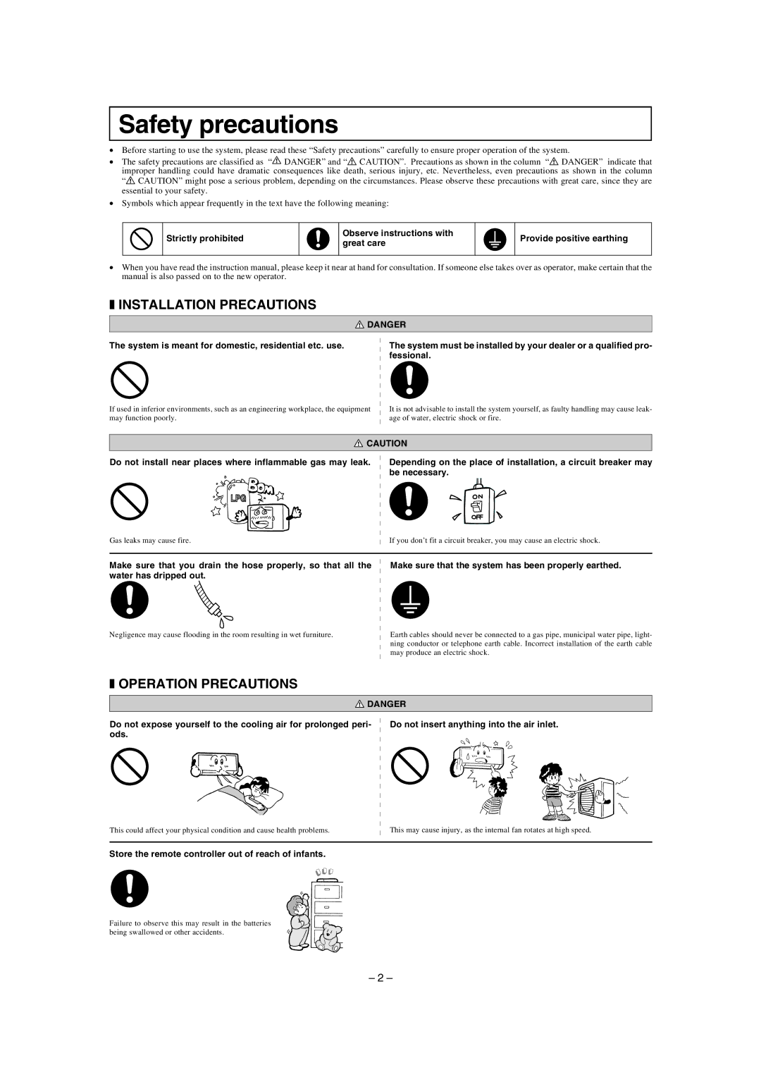 Mitsubishi Electronics SKM22ZD-S, SKM35ZD-S, SKM28ZD-S Safety precautions, Installation Precautions, Operation Precautions 